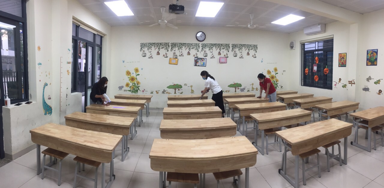 Trường Tiểu học Láng Thượng sẵn sàng đón các em học sinh quay lại trường.