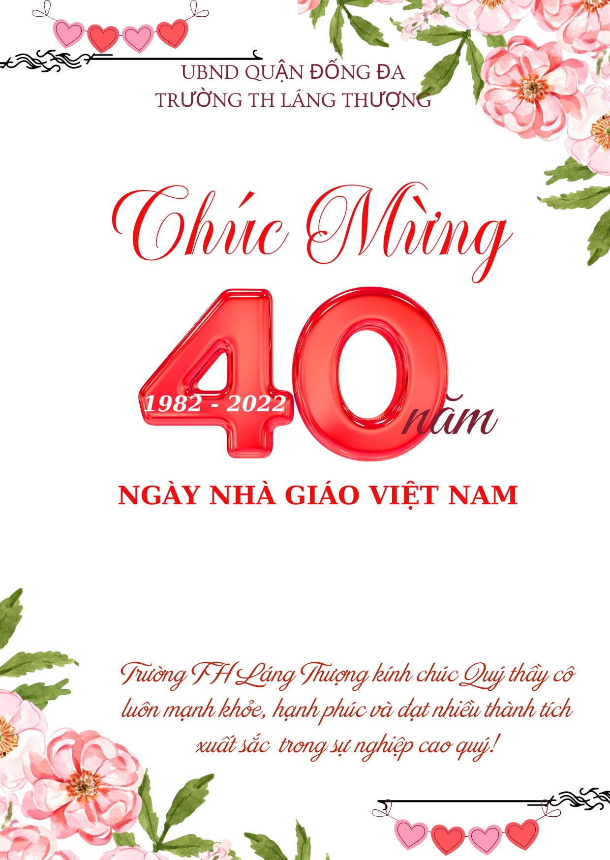 Chúc mừng ngày Nhà giáo Việt Nam 20 🌸 11
