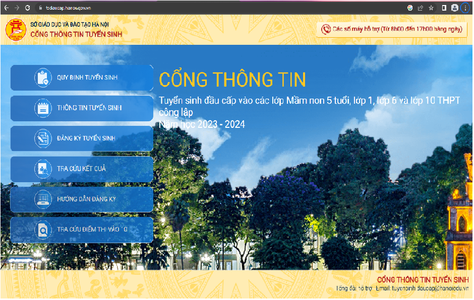 Thông báo thời gian “Thử nghiệm hệ thống tuyển sinh trực tuyến năm học 2023-2024”