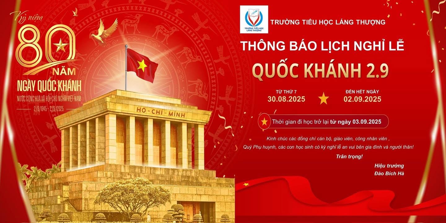 🇻🇳 Thông báo nghỉ lễ Quốc khánh 2/9 🇻🇳